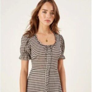 Reformation Paige Gingham Mini Dress